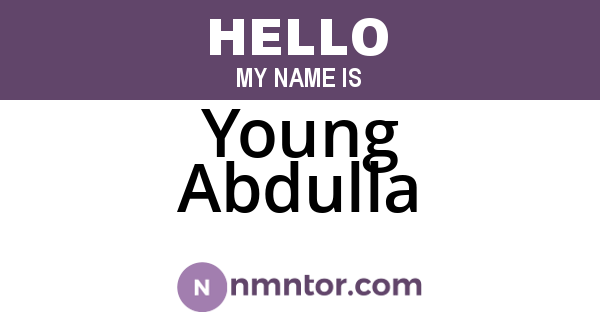 Young Abdulla