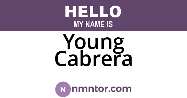 Young Cabrera