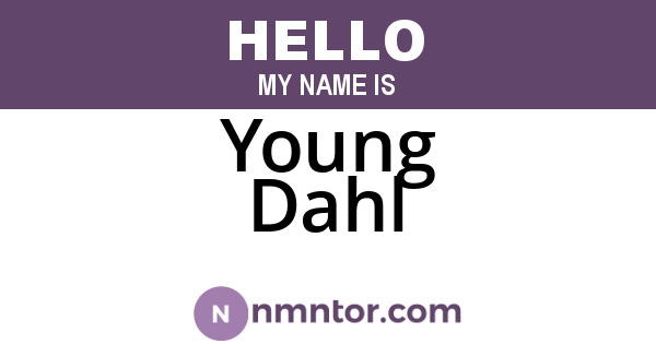 Young Dahl