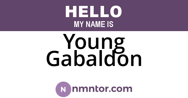 Young Gabaldon