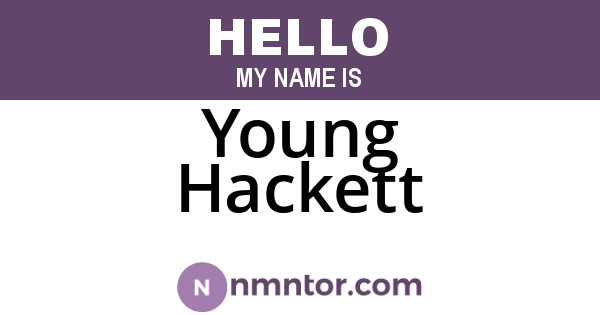 Young Hackett