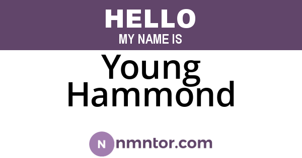 Young Hammond