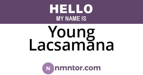 Young Lacsamana