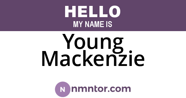 Young Mackenzie
