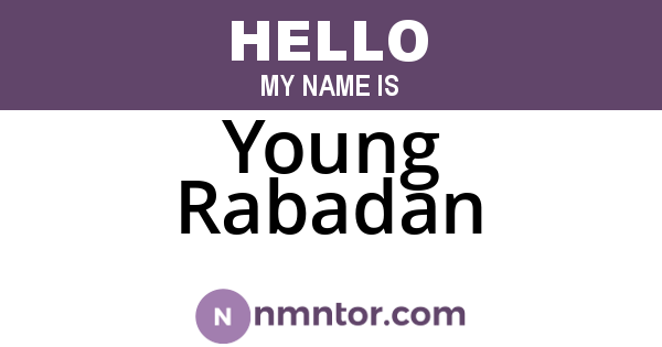 Young Rabadan