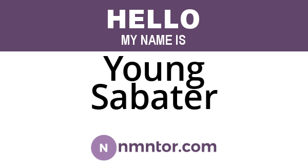 Young Sabater