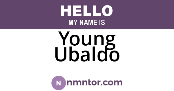 Young Ubaldo
