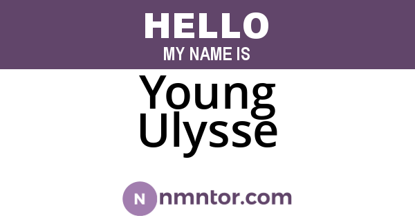 Young Ulysse