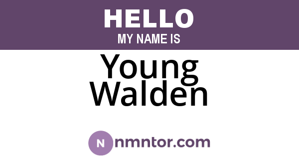 Young Walden