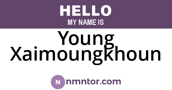 Young Xaimoungkhoun