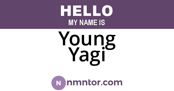 Young Yagi