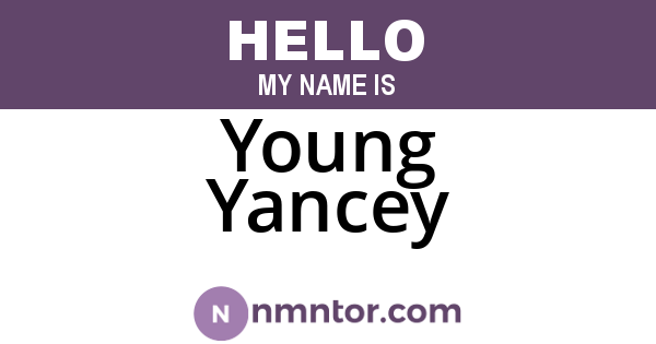 Young Yancey