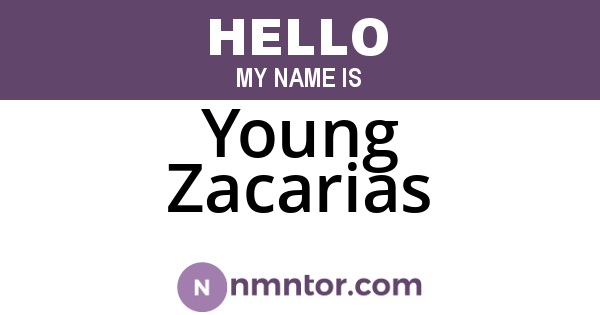 Young Zacarias
