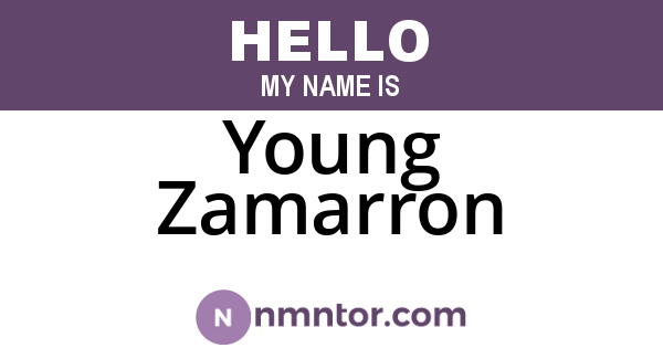Young Zamarron