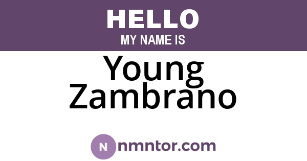 Young Zambrano