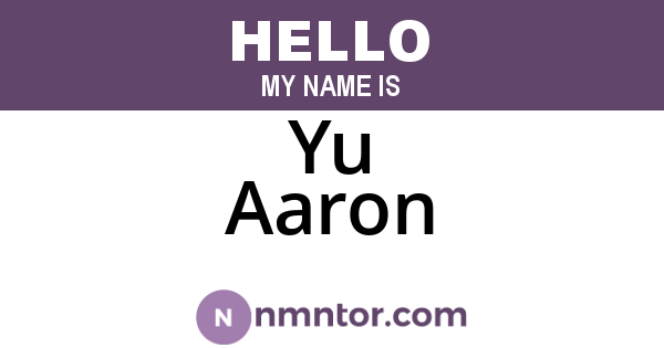 Yu Aaron