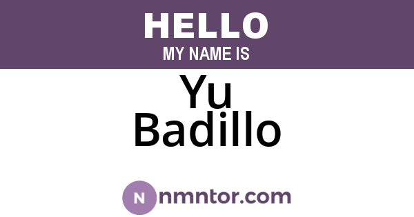 Yu Badillo