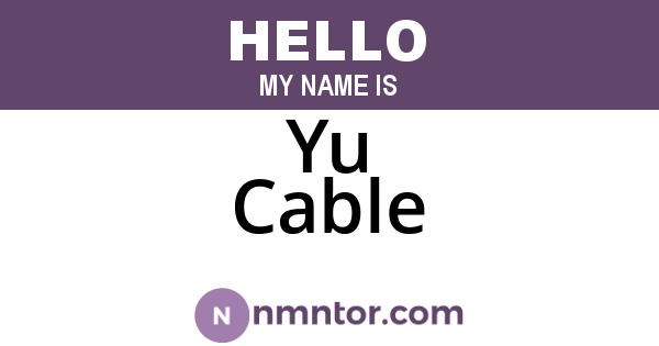 Yu Cable