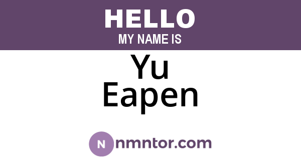 Yu Eapen