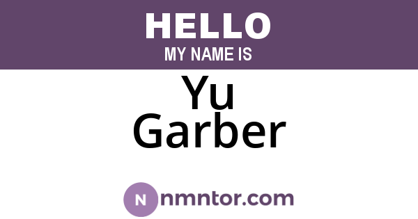 Yu Garber