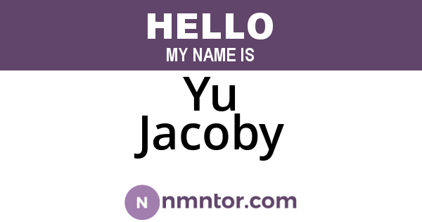 Yu Jacoby