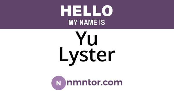 Yu Lyster