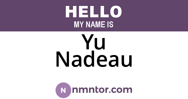 Yu Nadeau