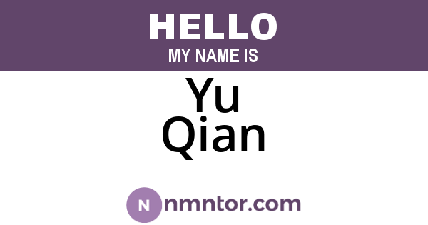 Yu Qian