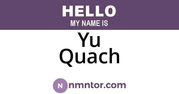 Yu Quach