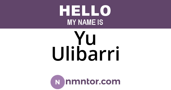Yu Ulibarri