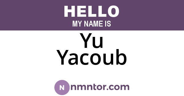 Yu Yacoub