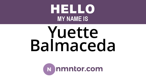 Yuette Balmaceda