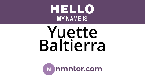 Yuette Baltierra