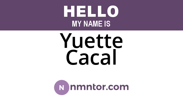 Yuette Cacal