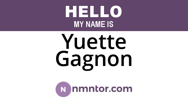 Yuette Gagnon
