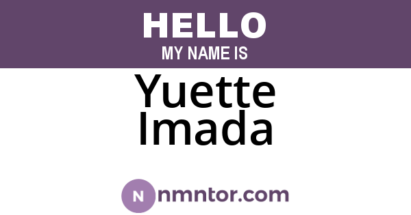Yuette Imada