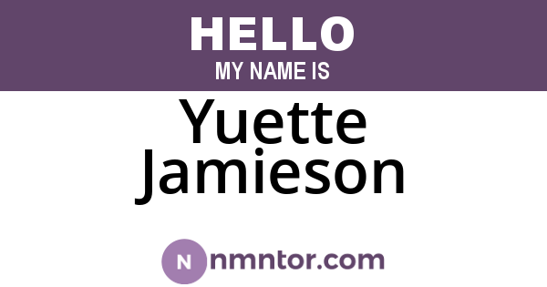 Yuette Jamieson