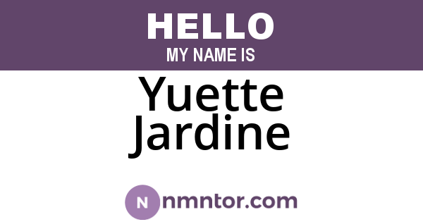 Yuette Jardine