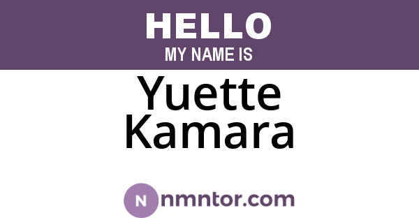 Yuette Kamara