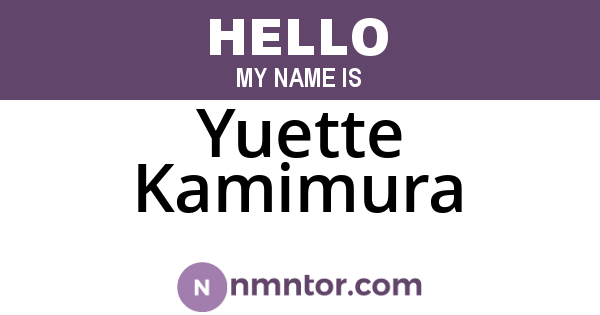 Yuette Kamimura