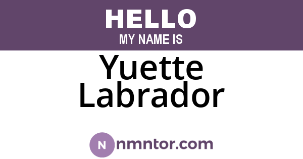 Yuette Labrador