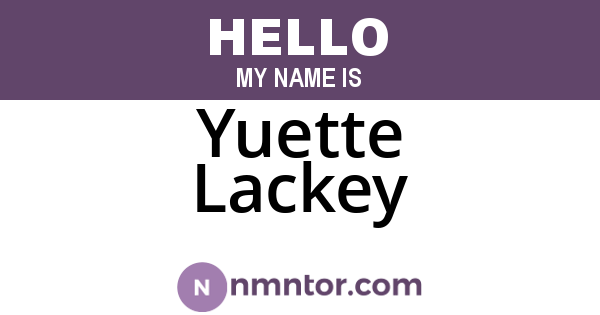 Yuette Lackey