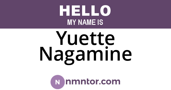 Yuette Nagamine
