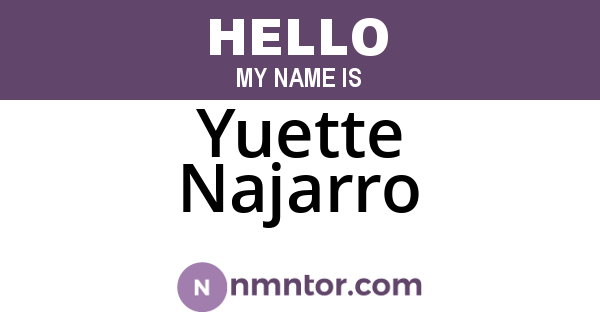 Yuette Najarro
