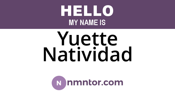 Yuette Natividad