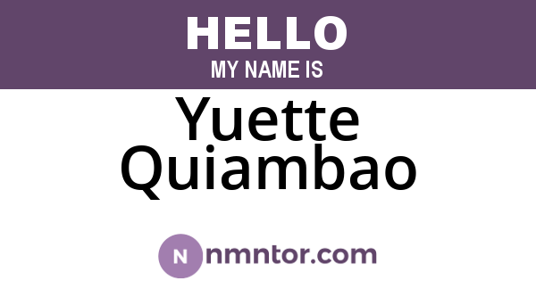 Yuette Quiambao