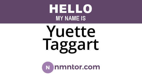Yuette Taggart