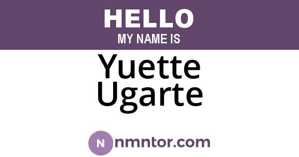 Yuette Ugarte
