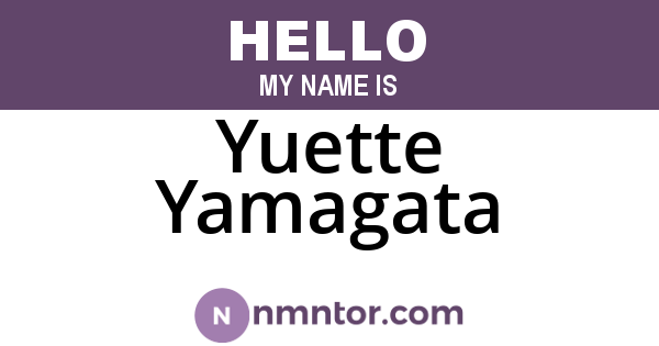 Yuette Yamagata