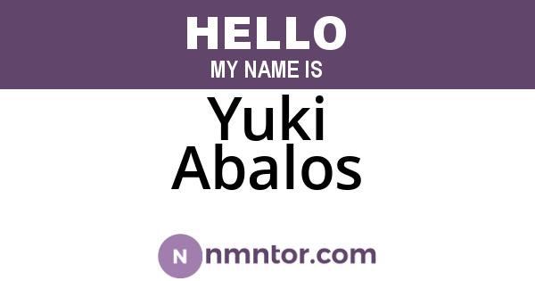 Yuki Abalos